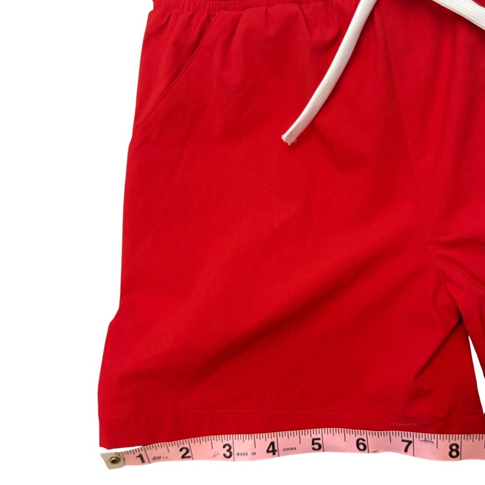 Saltwater Boys Company Red Performance Shorts Kids Size 10/12 Shark Logo NWT - Picture 10 of 11